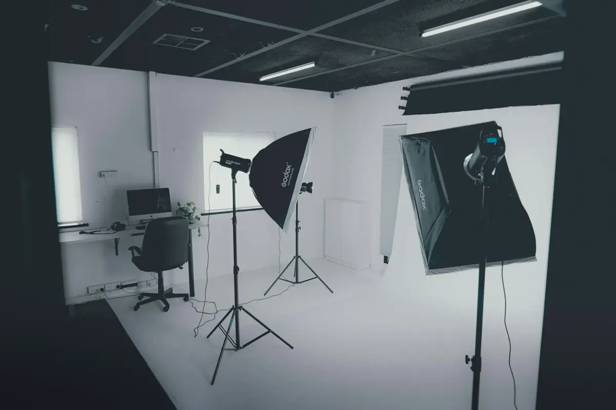 Videographer working in a creative studio